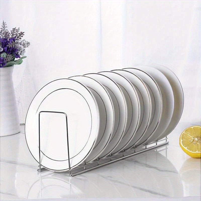 Stainless Steel Dish Drying Rack - Rust-Proof Space-Saving Kitchen Organizer with Plate & Utensil Drainer, Multi-Purpose Countertop Storage for Plates, Bowls, Cups, Pots & Pans, Utensil Holder, Dish Drying Rack for Kitchen Counter