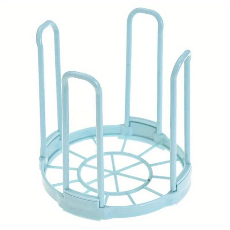 Space-Saving Kitchen Organizer - Durable Plastic Dish Rack with Drainage, Multi-Layer Storage for Bowls & Plates, Easy Clean Design in Fresh Colors