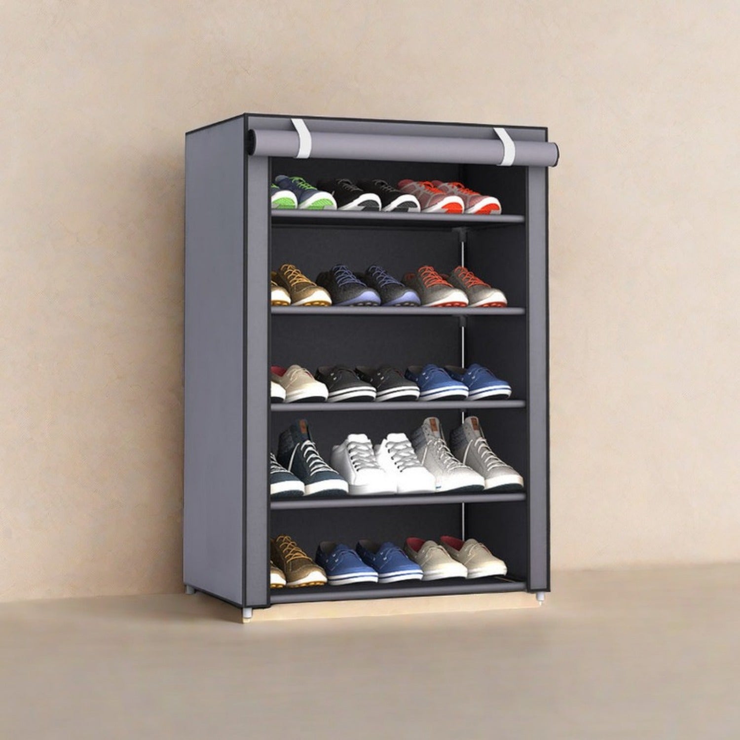 1pc Modern Metal Shoe Rack Organizer - Multipurpose, Rectangle, Dustproof, Breathable, Non-Waterproof, Space-Saving with Ample Shelving for Home Organization, Box,Cabinet,Rack for Outdoor Storage