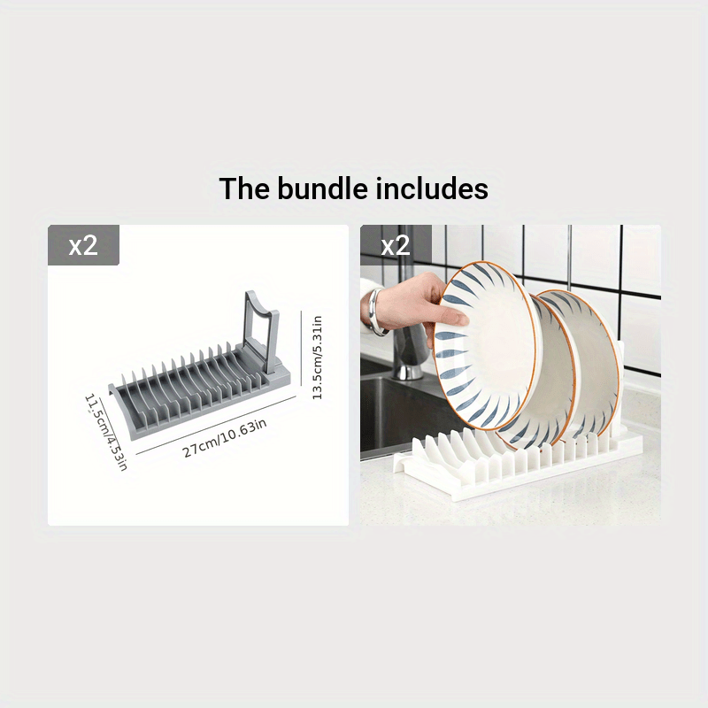 Expandable Kitchen Sink Organizer - Perfect for Dishes, Bowls & Chopsticks Storage
