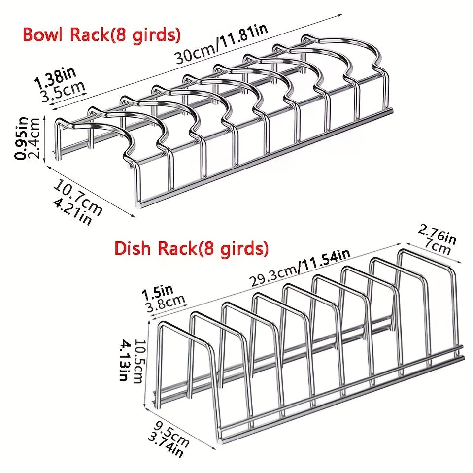 1pc Stainless Steel Dish Drying Rack, Rust-Proof Space-Saving Kitchen Organizer for Bowls and Plates, Simple Clean Design for Orderly Countertop Storage, Kitchen Storage Solution | Minimalist Dish Rack | Rustproof Stainless Steel, Dish Drying Rack
