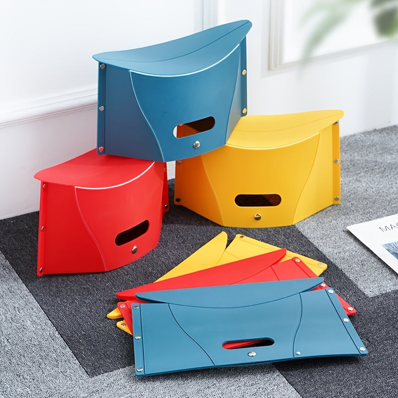 Collapsible Shoe Changing Chair Stool Outdoor Fishing Camping Yard Living Room Multifunctional Portable Hand Basket Folding Stool Portable Plastic Stool Strong and Durable