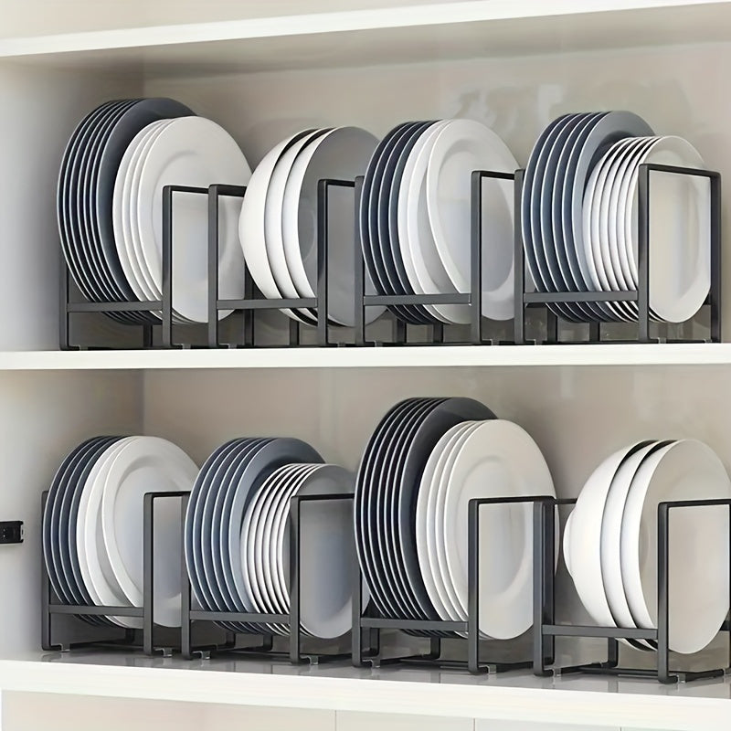 Heavy-Duty Metal Bowl Organizer - Adjustable Divider for Kitchen Countertop Space Saving, Durable Metal Shelves for Dish Storage, Countertop Organization | Modern Kitchenware | Adjustable Shelves