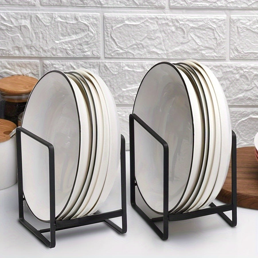Heavy-Duty Metal Bowl Organizer - Adjustable Divider for Kitchen Countertop Space Saving, Durable Metal Shelves for Dish Storage, Countertop Organization | Modern Kitchenware | Adjustable Shelves