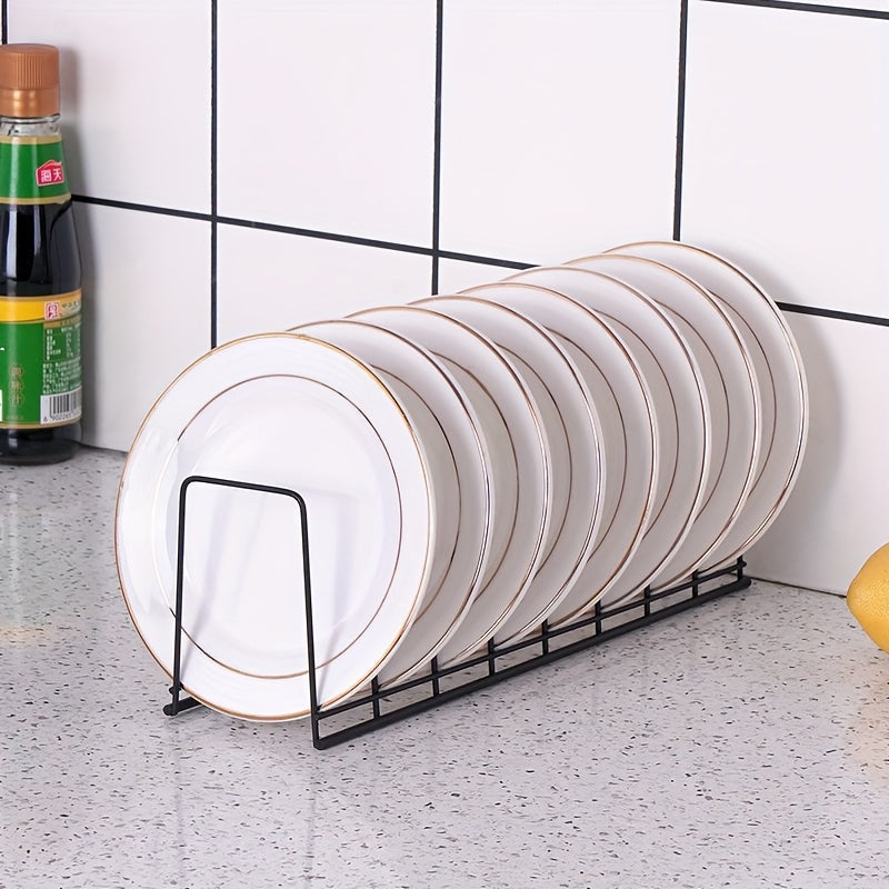 2pcs\u002F1 Set Stainless Steel Dish Rack Black, Multifunctional Bowl Plate Storage Box, Draining Rack for Dish And Plate, Flatware Organizer for Countertop Cabinet, Utensil Racks, Cooking Pots Pans Cover Stand, Kitchen Organizer