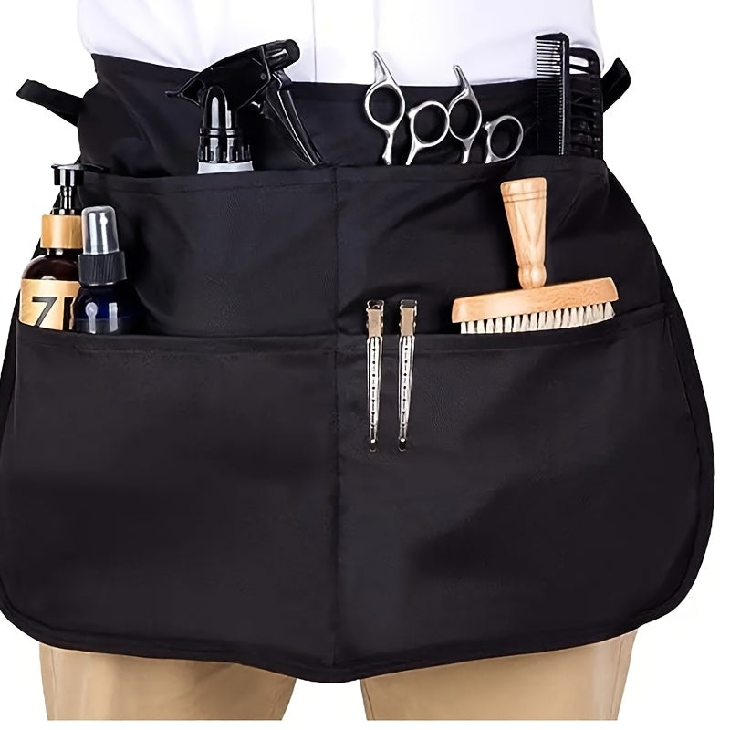 One versatile gardening apron, a handy tool for garden tasks and barber shears storage. Suitable for teachers, attendants, and lawn care. Made of durable, tear-resistant polyester with an adjustable tool belt and large pockets