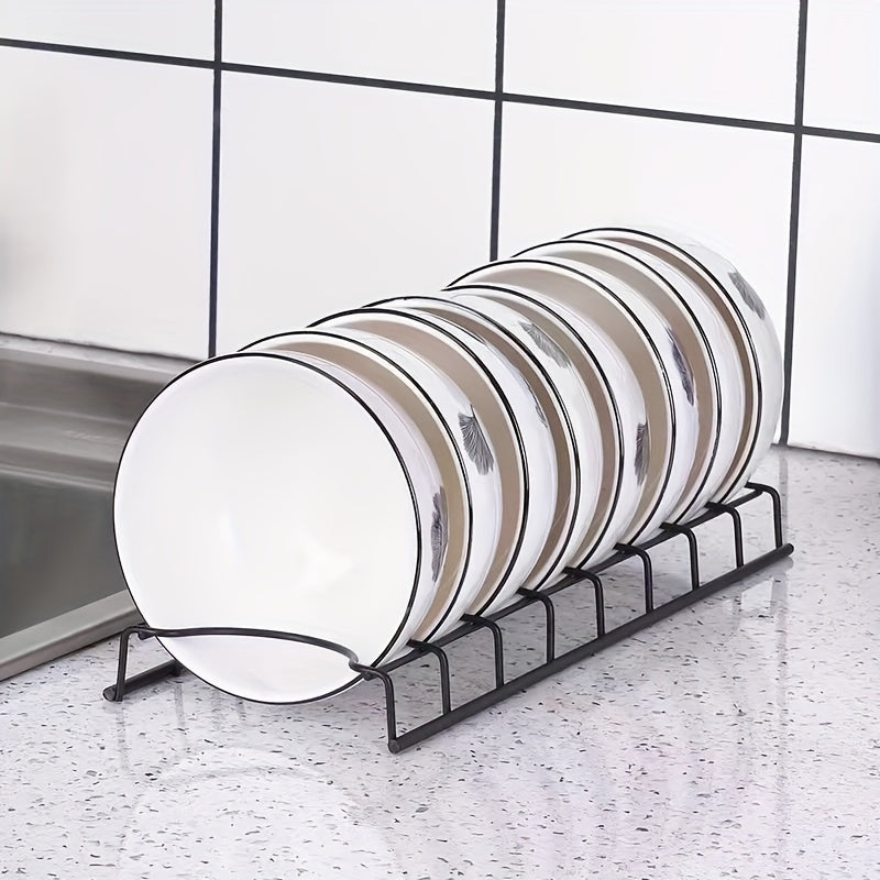 2pcs\u002F1 Set Stainless Steel Dish Rack Black, Multifunctional Bowl Plate Storage Box, Draining Rack for Dish And Plate, Flatware Organizer for Countertop Cabinet, Utensil Racks, Cooking Pots Pans Cover Stand, Kitchen Organizer