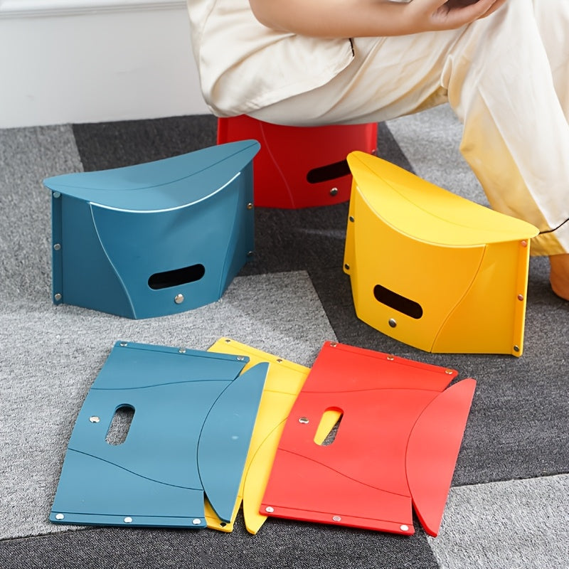 Collapsible Shoe Changing Chair Stool Outdoor Fishing Camping Yard Living Room Multifunctional Portable Hand Basket Folding Stool Portable Plastic Stool Strong and Durable